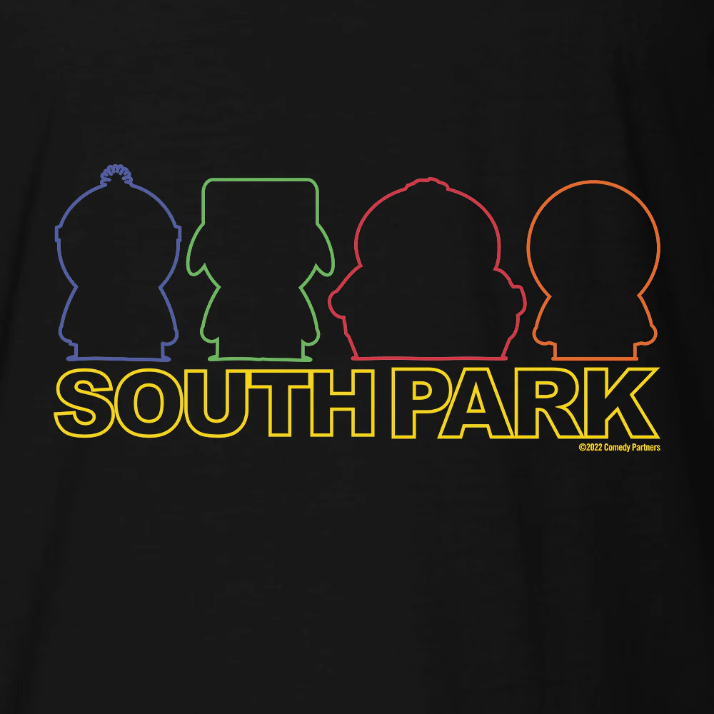South Park Character Silhouettes Adult Short Sleeve T-Shirt - Image 2