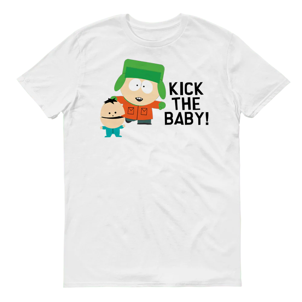South Park Kyle Kick the Baby Adult Short Sleeve T-Shirt - Image 3