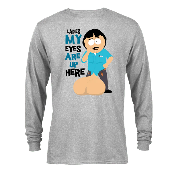 South Park Randy Eyes Up Here Adult Long Sleeve T-Shirt