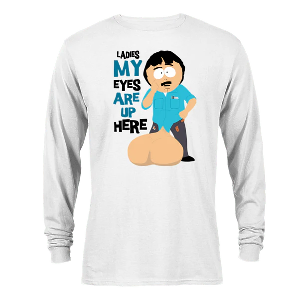 South Park Randy Eyes Up Here Adult Long Sleeve T-Shirt - Image 4