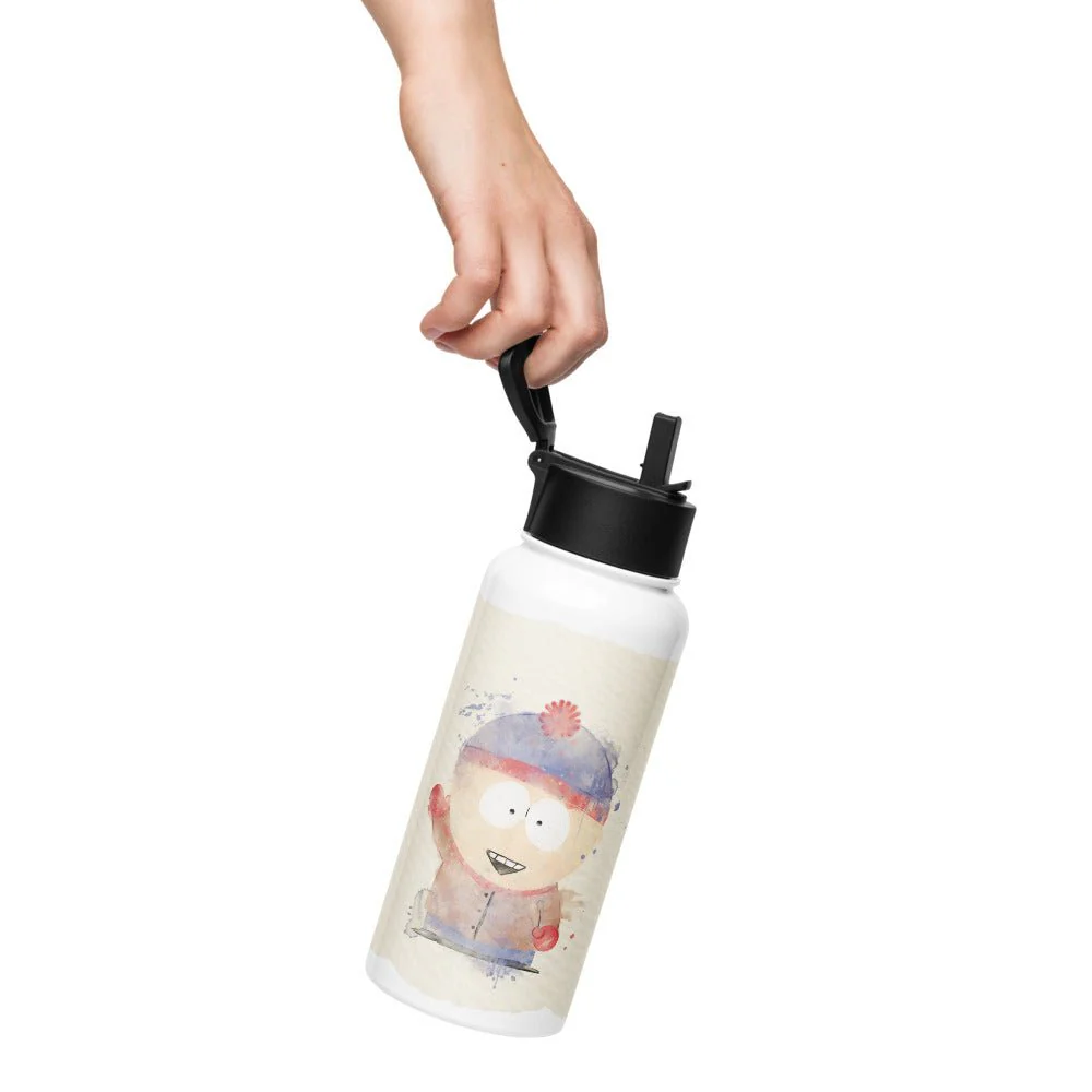 South Park Stainless Steel Water Bottle with a Straw Lid Stan Watercolor - Image 3