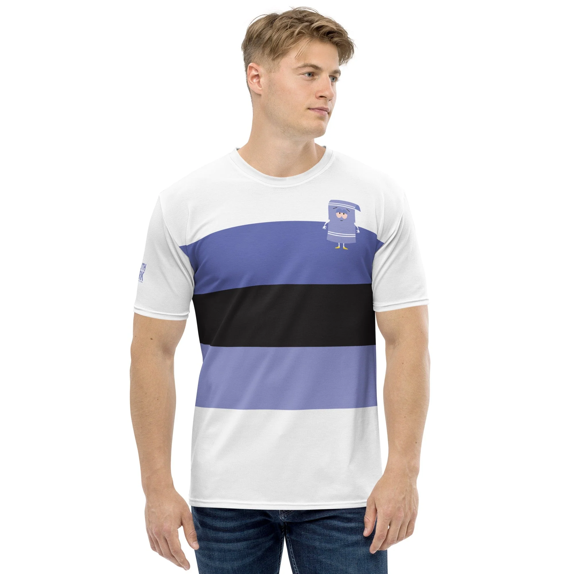 South Park Towelie Striped Unisex Short Sleeve T-Shirt - Image 5