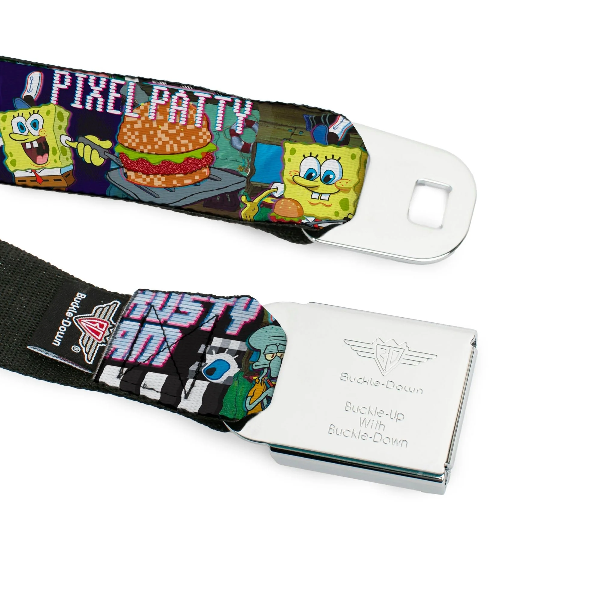 SpongeBob SquarePants Seatbelt Belt 3-D Face Close-Up Buckle-Down Adjustable Full Color - Image 9