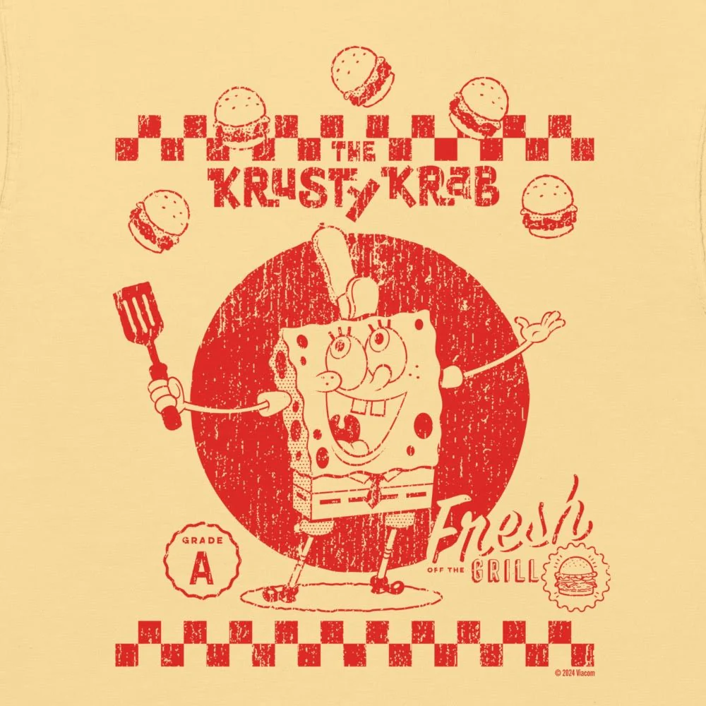 SpongeBob Krusty Krab Comfort Colors Pocket T-Shirt - Image 3