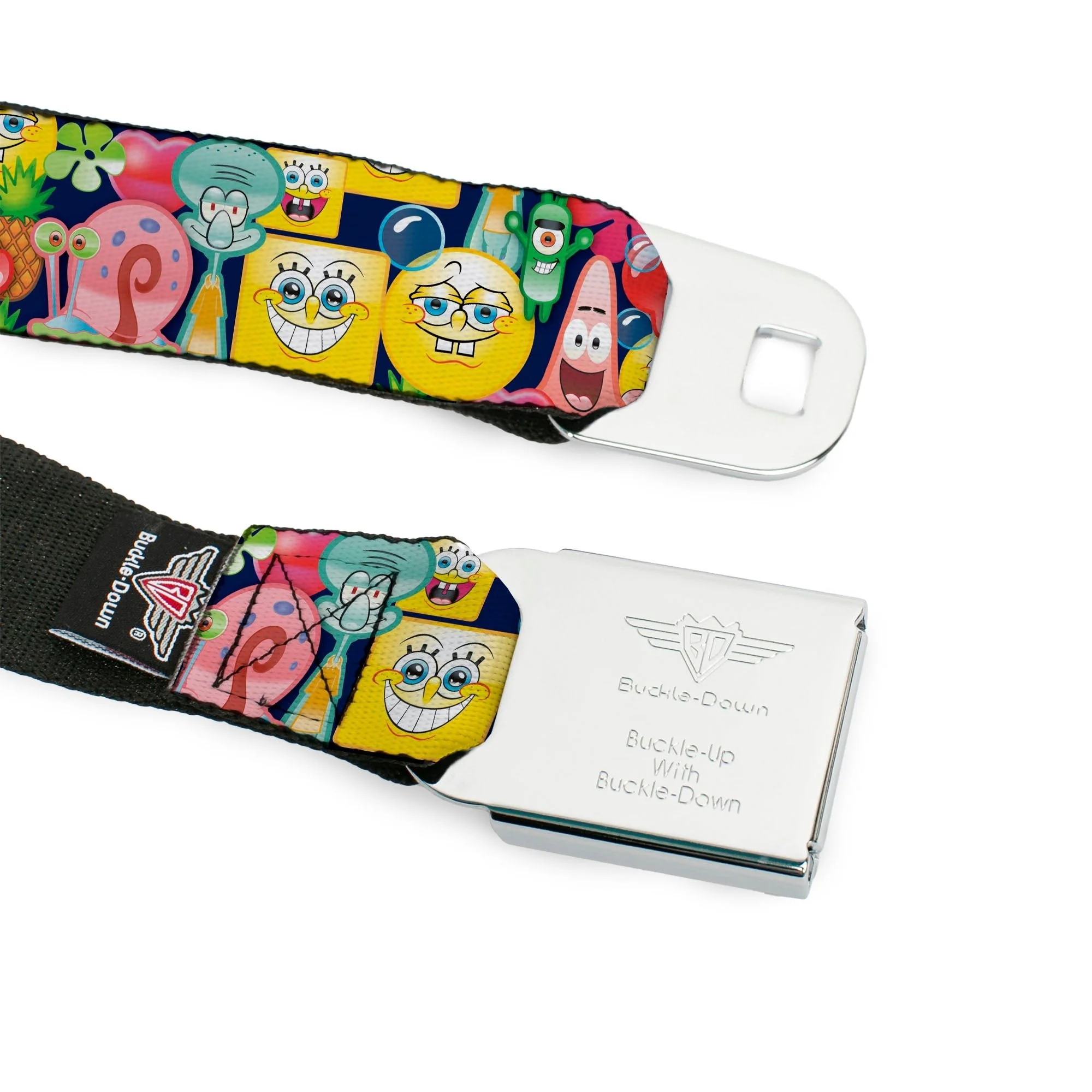 SpongeBob SquarePants Seatbelt Belt Open Mouth Smile Design Full Color - Image 9