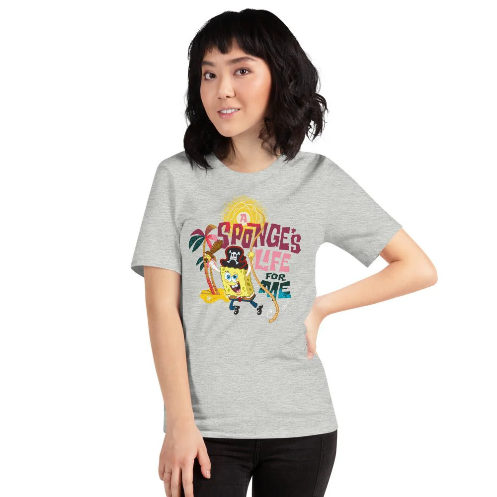 The SpongeBob Movie: Search For Squarepants A Sponge's Life For Me Adult T-Shirt - Image 7