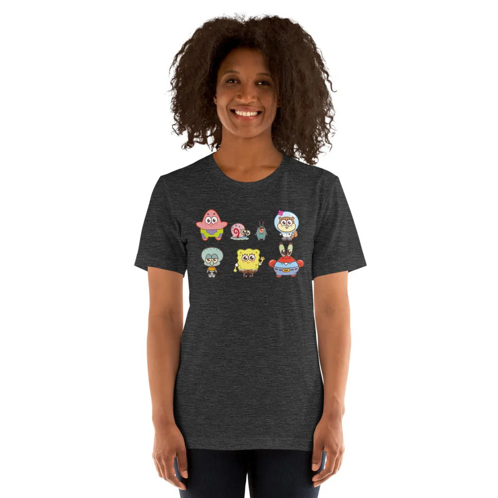 SpongeBob SquarePants AdoraBob Gang Adult Unisex T-Shirt - Image 5