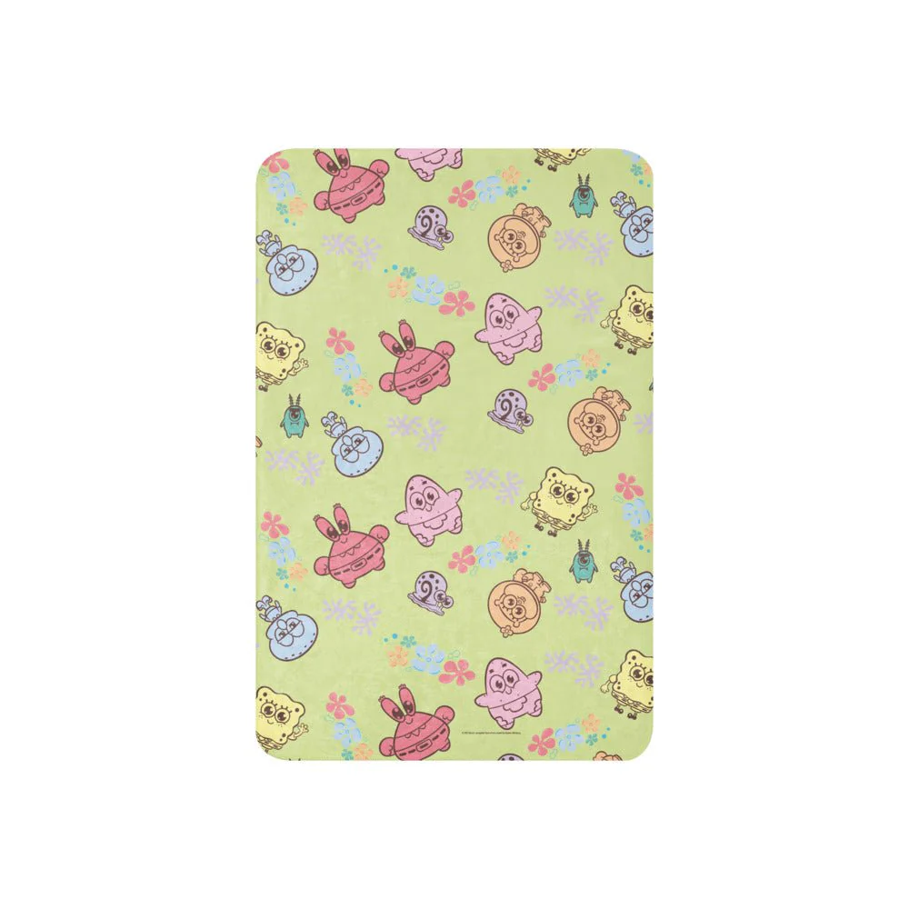 SpongeBob SquarePants AdoraBob Gang Sherpa Blanket - Image 10