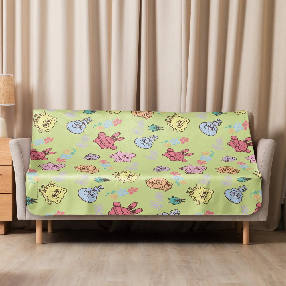 SpongeBob SquarePants AdoraBob Gang Sherpa Blanket - Image 23