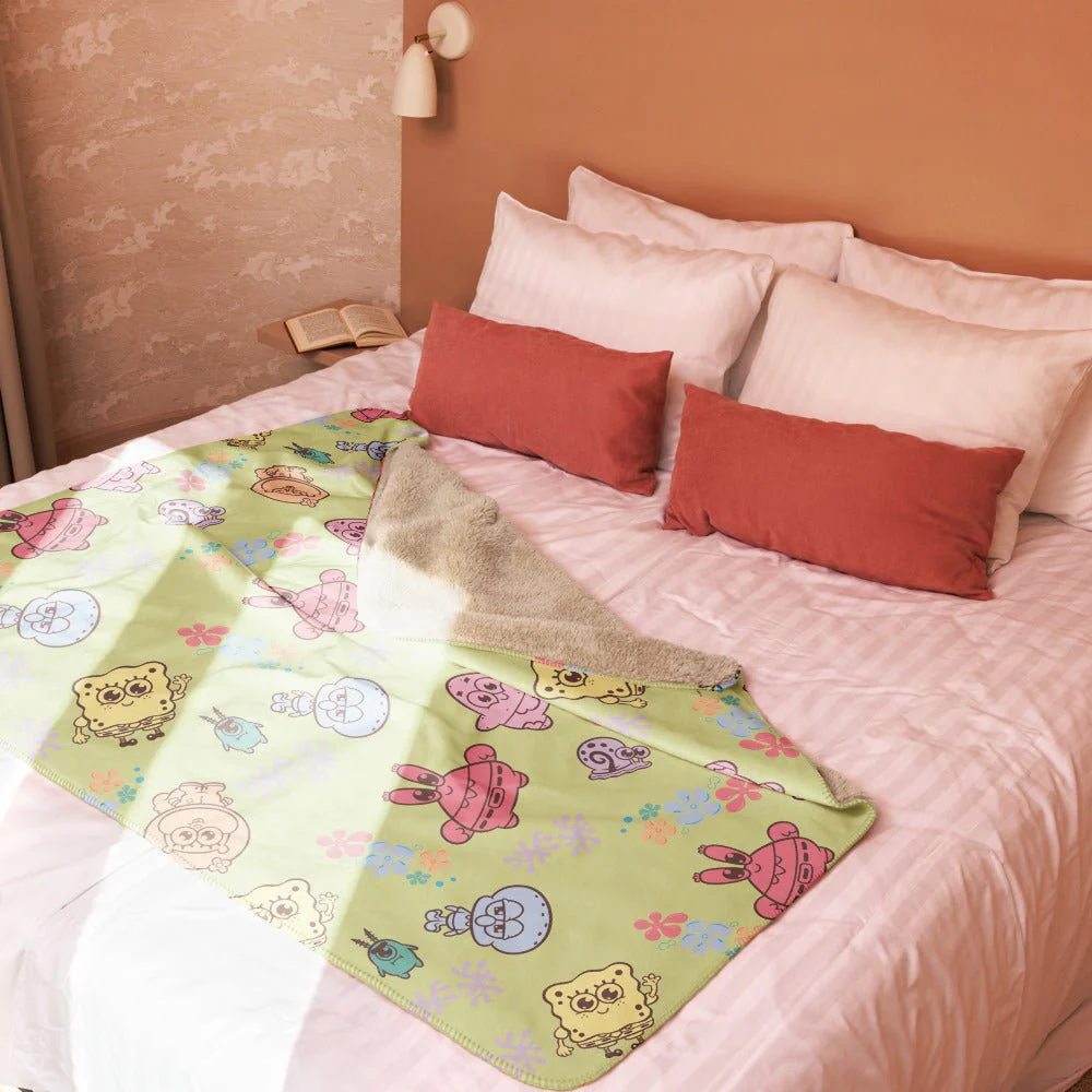 SpongeBob SquarePants AdoraBob Gang Sherpa Blanket - Image 27