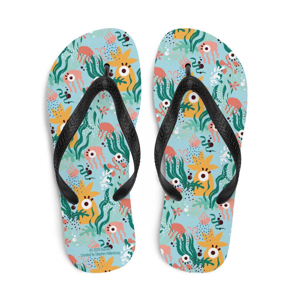 SpongeBob SquarePants Barnacle Blues Adult Flip Flops