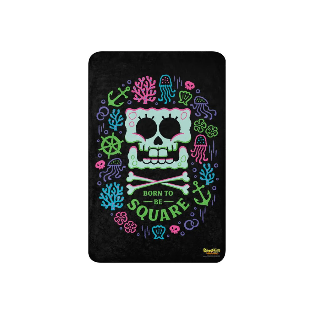 The SpongeBob Movie: Search For Squarepants Born To Be Square Premium Sherpa Blanket - Image 7