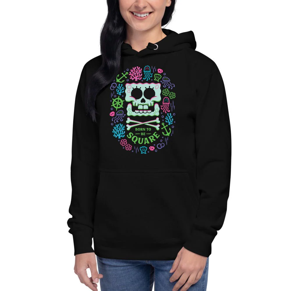 The SpongeBob Movie: Search For Squarepants Born To Be Square Unisex Premium Hoodie - Image 2