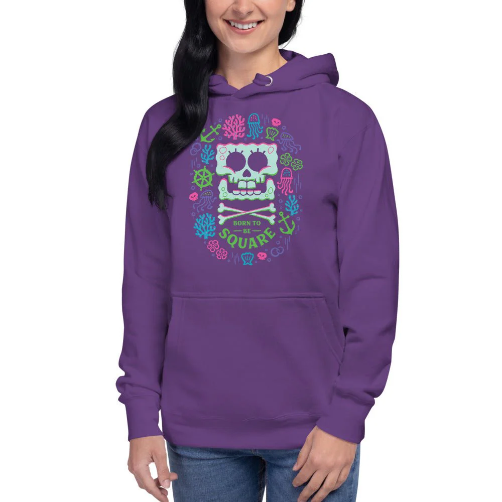 The SpongeBob Movie: Search For Squarepants Born To Be Square Unisex Premium Hoodie - Image 4