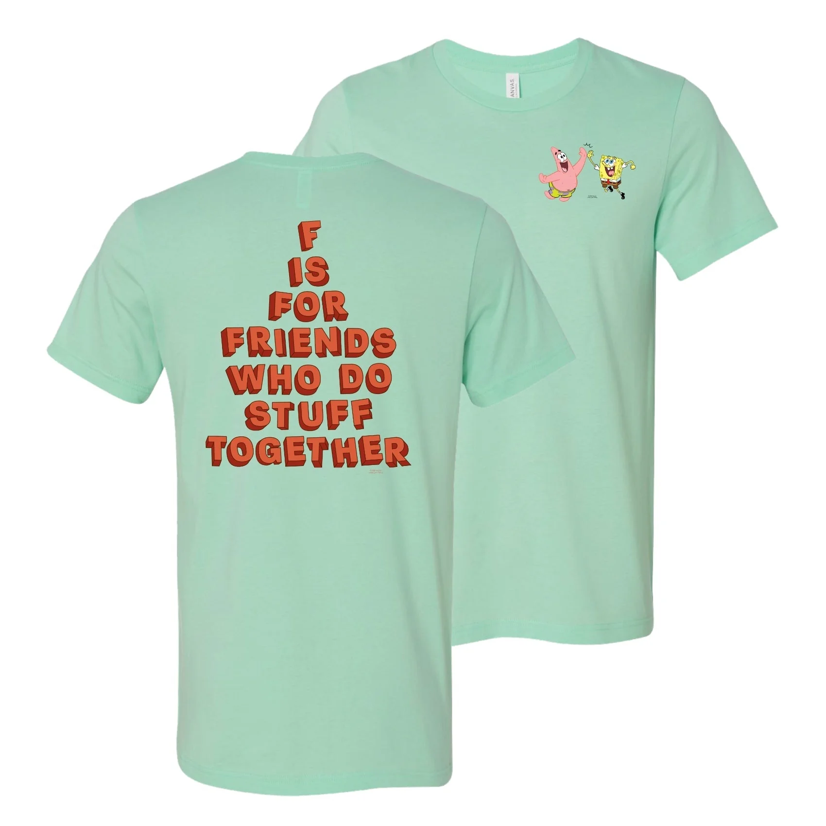 SpongeBob SquarePants Do Stuff Together Pastel Short Sleeve T-Shirt - Image 2