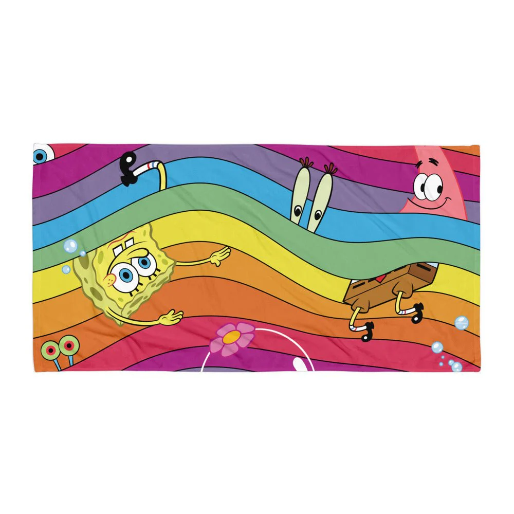 SpongeBob Squarepants Good Vibes Beach Towel