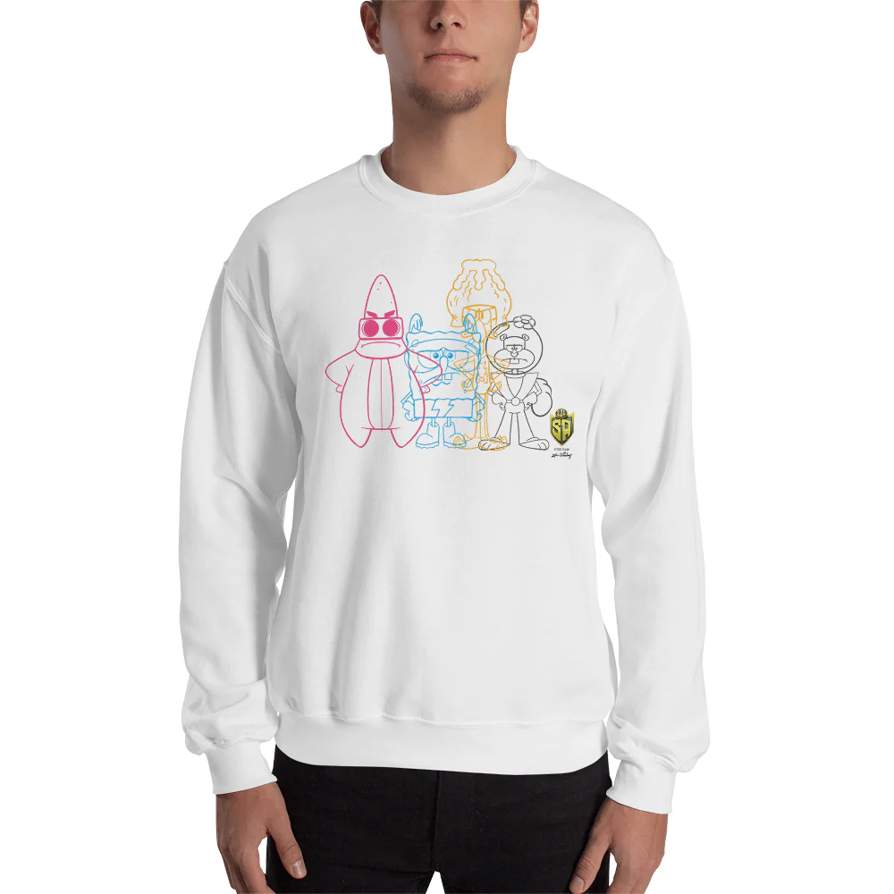 SpongeBob SquarePants IJLSA Silhouette Fleece Crewneck Sweatshirt - Image 3