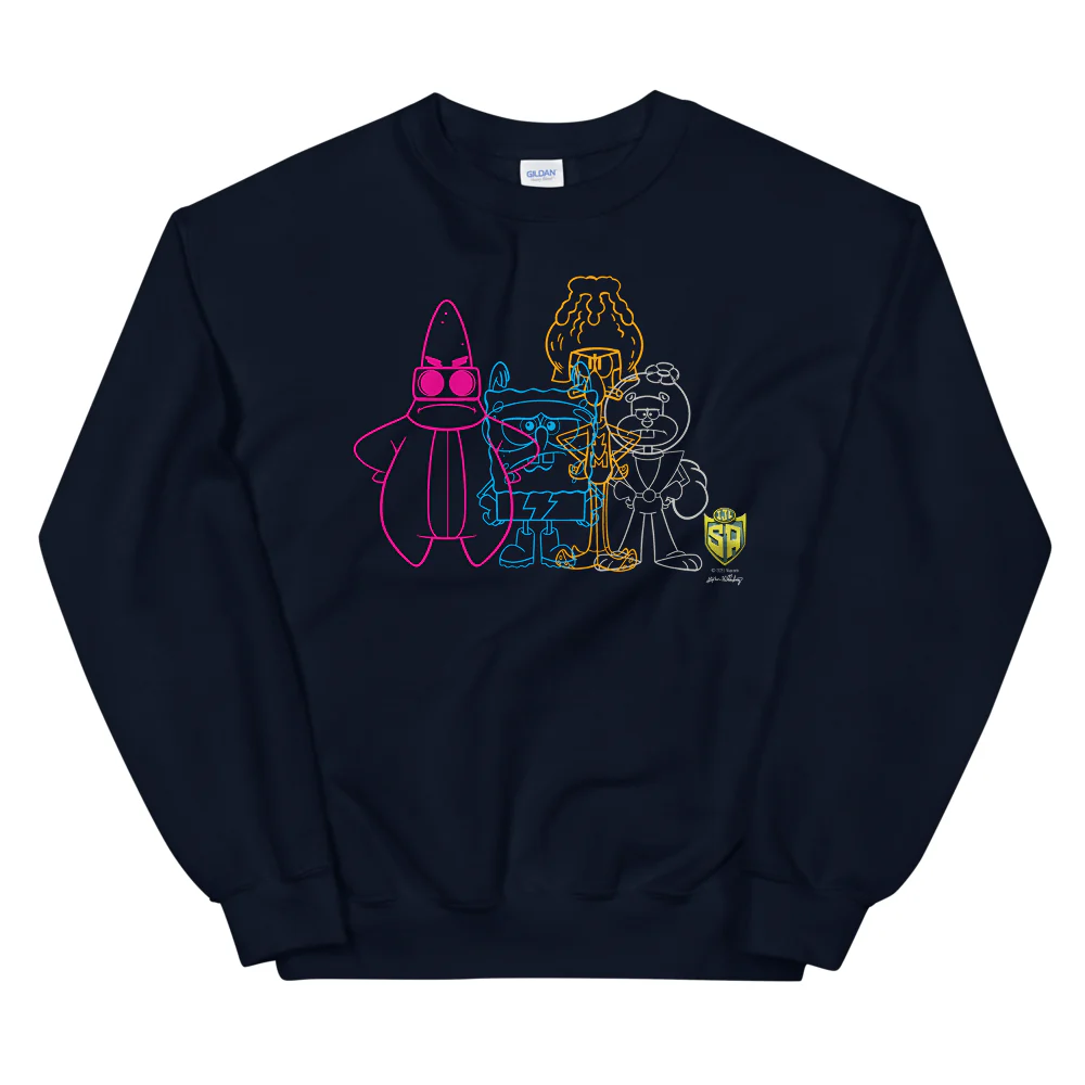 SpongeBob SquarePants IJLSA Silhouette Fleece Crewneck Sweatshirt - Image 4