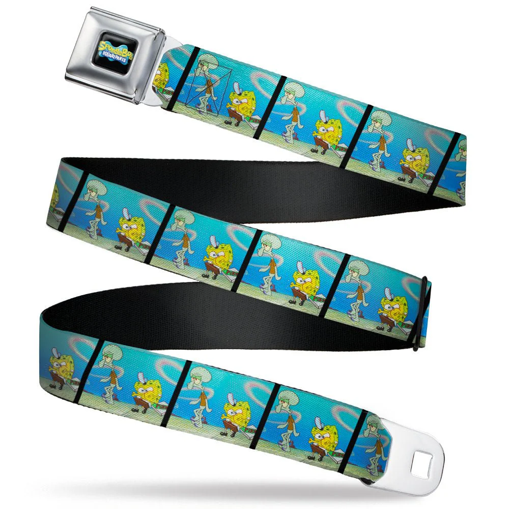 SpongeBob SquarePants Seatbelt Belt SpongeBob & Squidward Pizza Scene Black/Blue