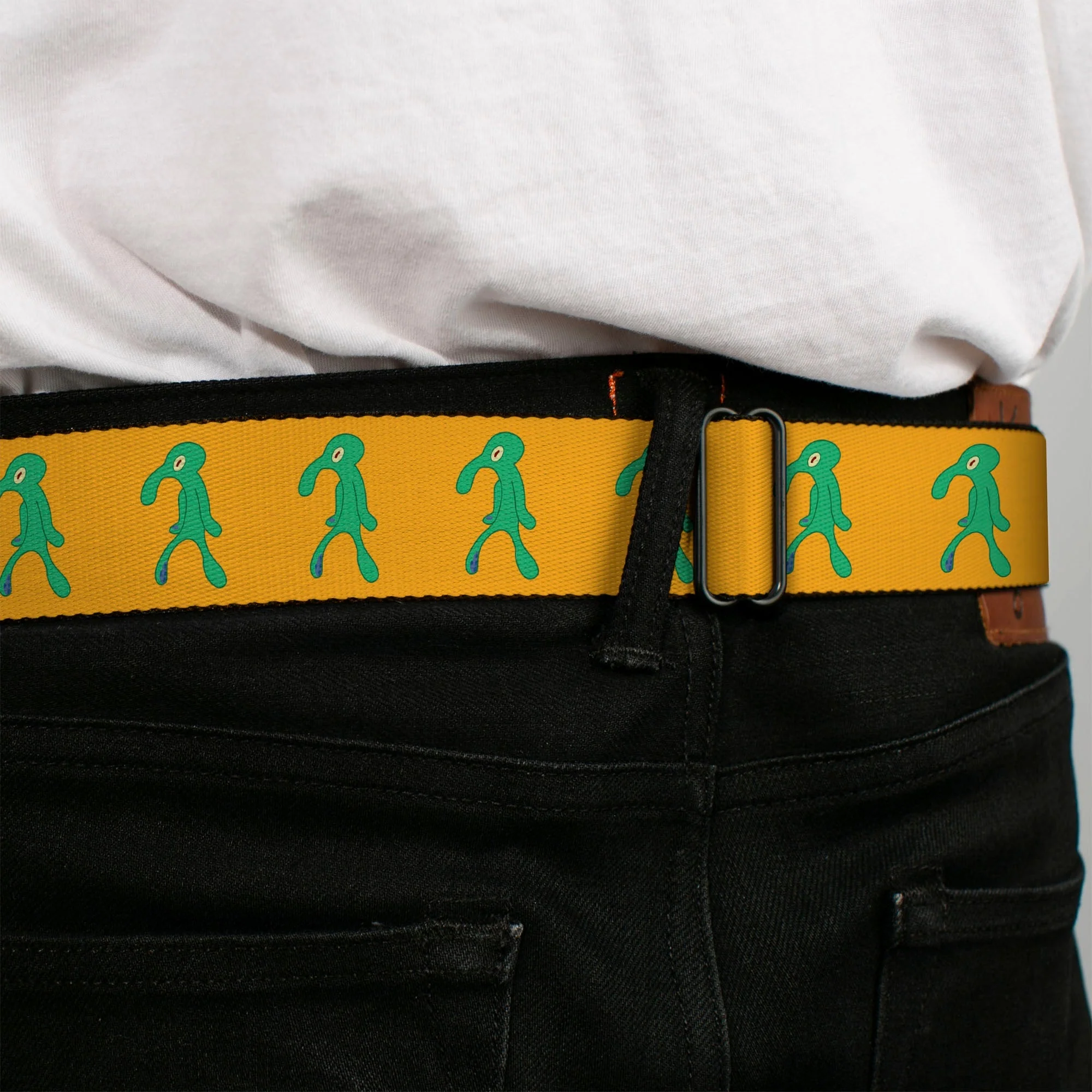 SpongeBob SquarePants Seatbelt Belt Squidward Bold and Brash Painting Black - Image 4