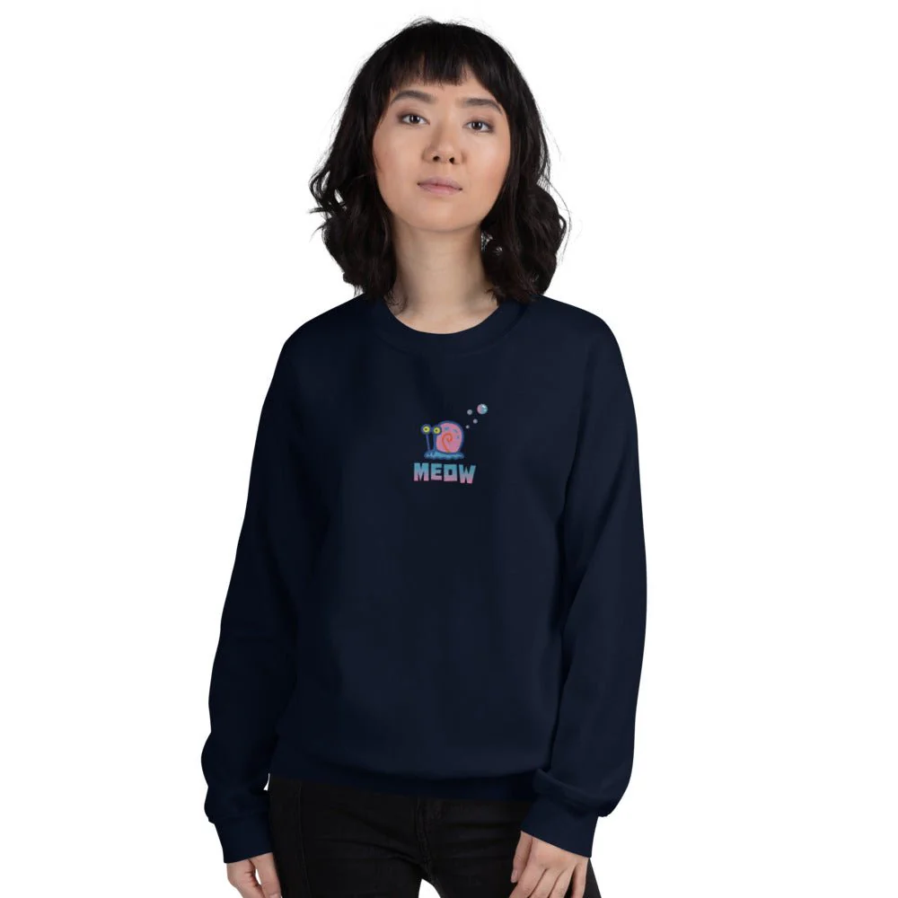 SpongeBob SquarePants Meow Embroidered Crewneck Sweatshirt - Image 3