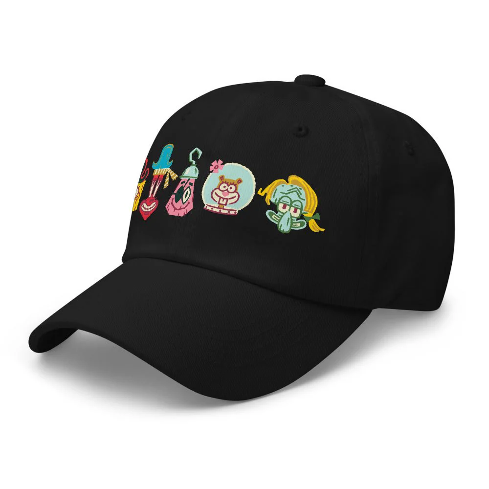 The SpongeBob Movie: Search For Squarepants Movie Embroidered Characters Classic Dad Hat - Image 4