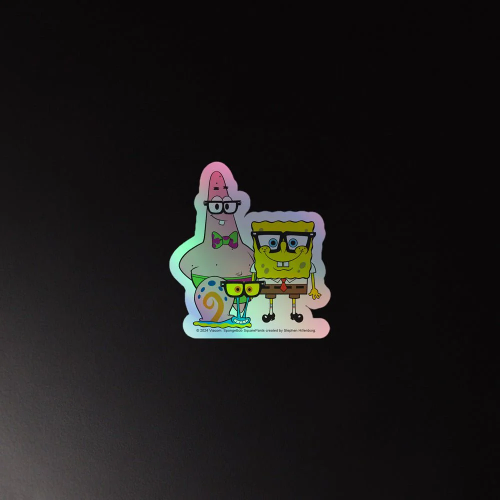 SpongeBob SquarePants Nerdy Holographic Sticker - Image 2