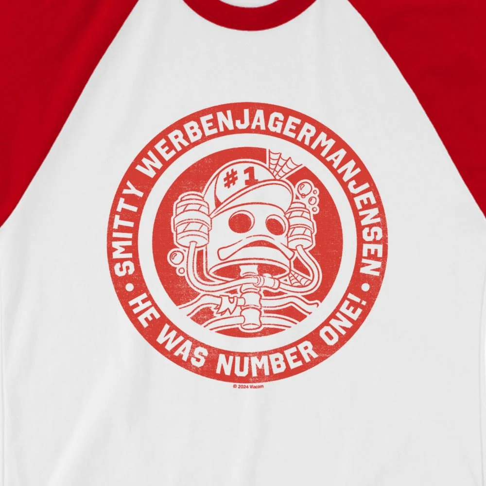 Spongebob Squarepants Smitty WerbenJagerManJensen Unisex Raglan T-Shirt - Image 3