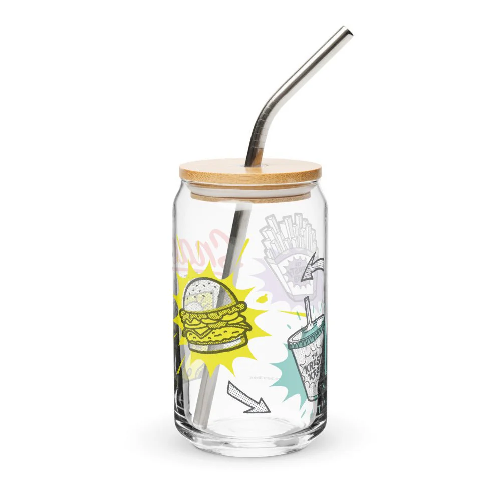 SpongeBob SquarePants Snacks Are My Friends Can Glass - Image 2