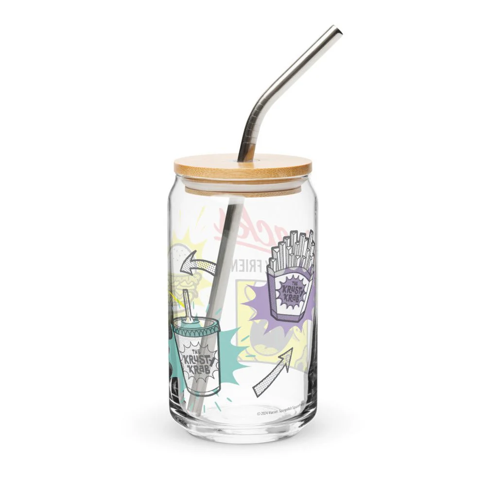 SpongeBob SquarePants Snacks Are My Friends Can Glass - Image 3