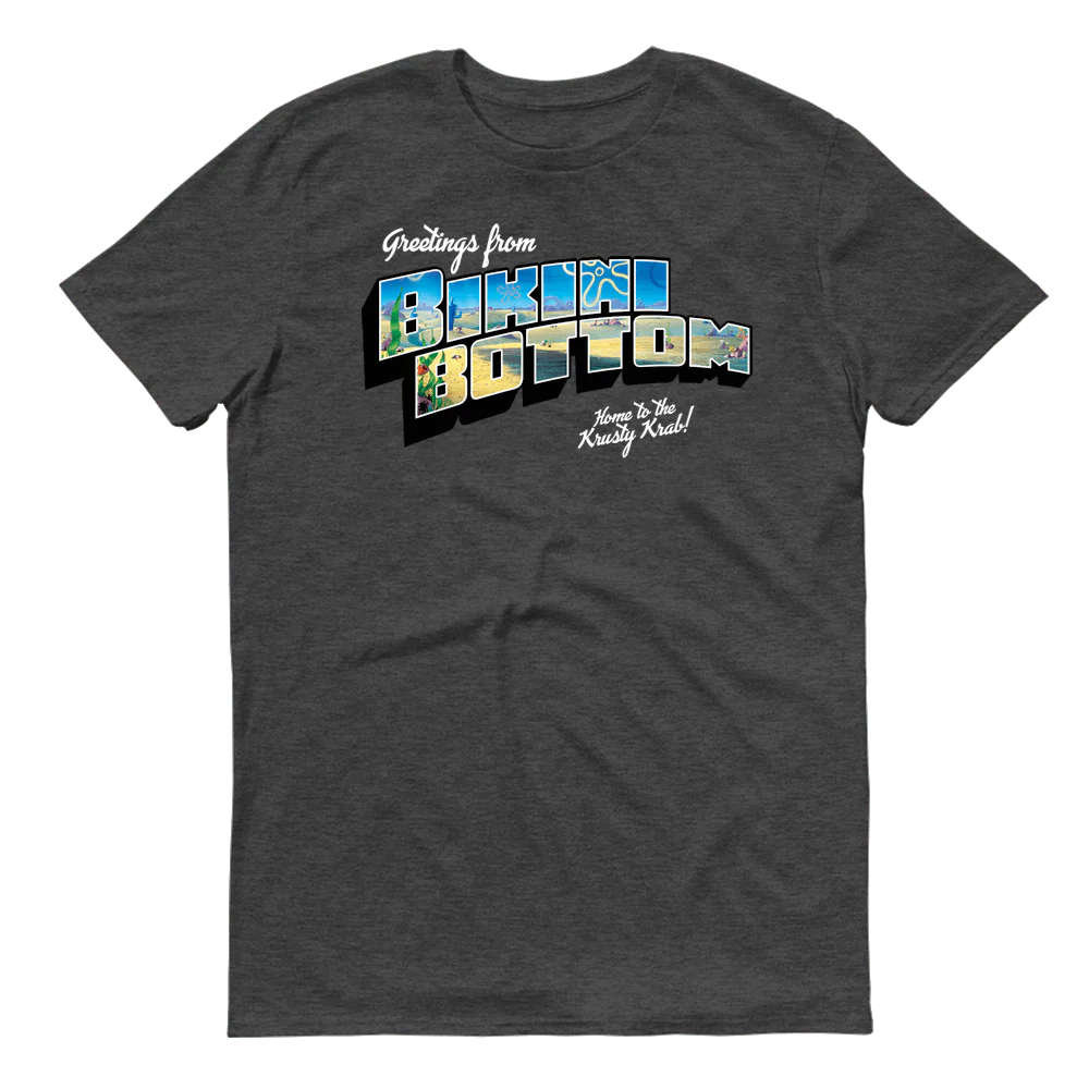 SpongeBob SquarePants Sponge on the Run Greetings From Bikini Bottom Adult Short Sleeve T-Shirt - Image 5