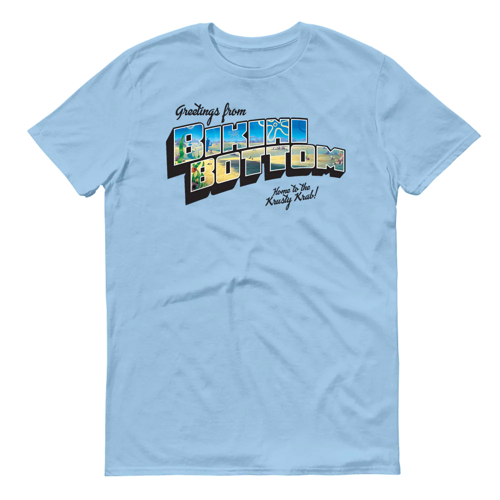SpongeBob SquarePants Sponge on the Run Greetings From Bikini Bottom Adult Short Sleeve T-Shirt - Image 6
