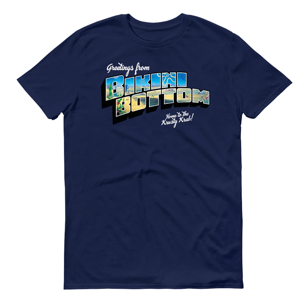 SpongeBob SquarePants Sponge on the Run Greetings From Bikini Bottom Adult Short Sleeve T-Shirt - Image 7