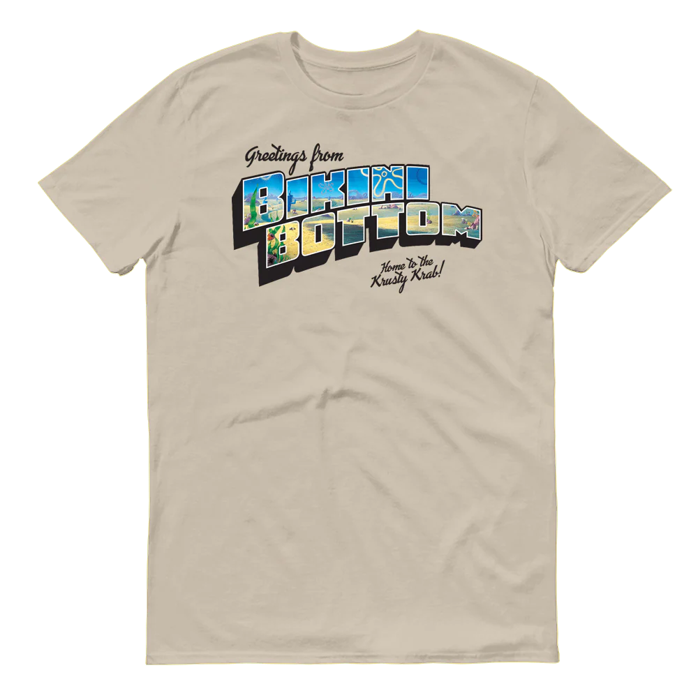 SpongeBob SquarePants Sponge on the Run Greetings From Bikini Bottom Adult Short Sleeve T-Shirt - Image 8