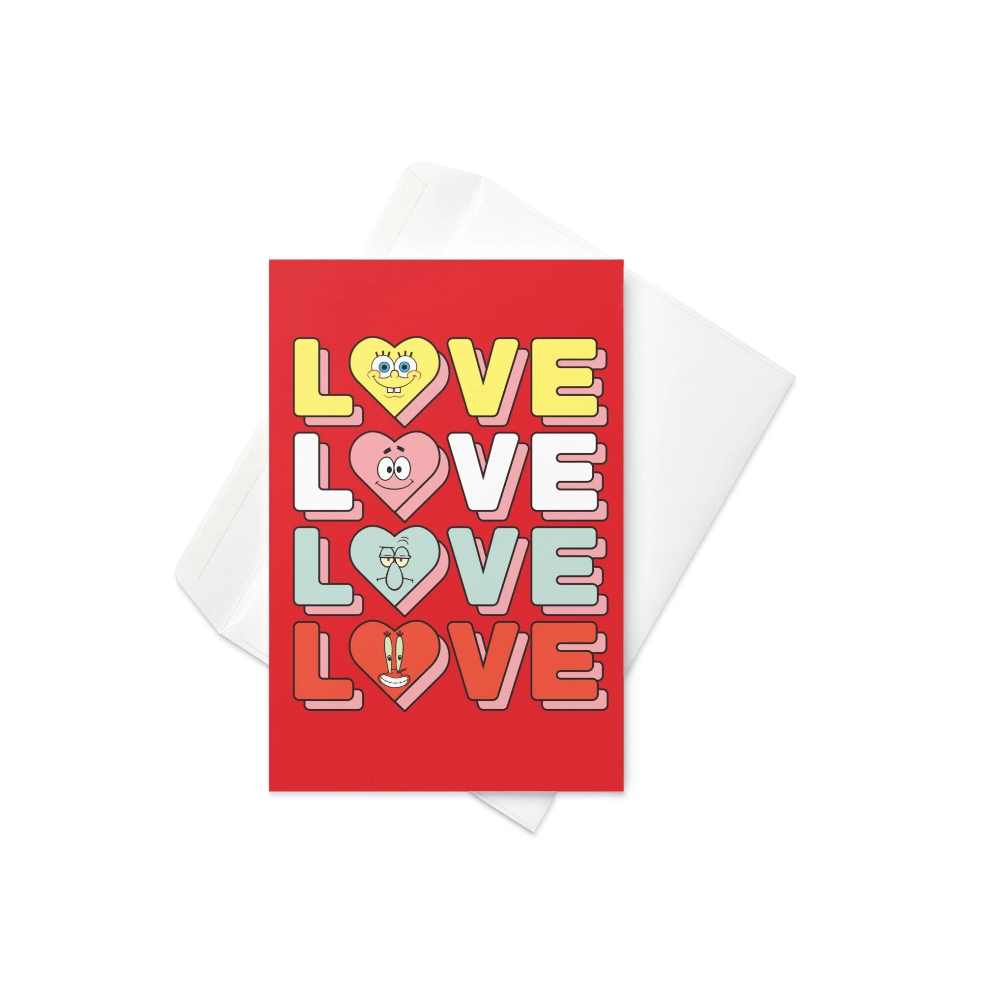 SpongeBob SquarePants Stacked Love Greeting card