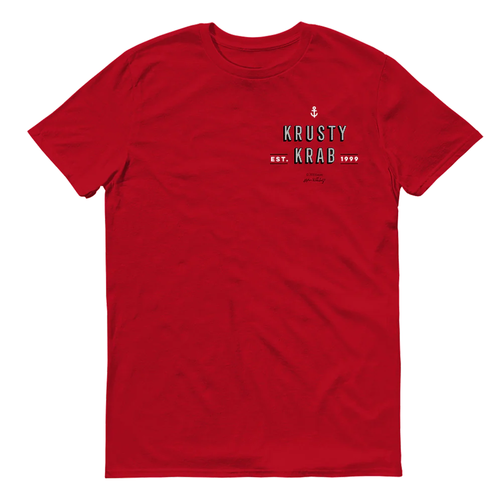 SpongeBob SquarePants The Krusty Krab Cashier  Adult Short Sleeve T-Shirt - Image 3