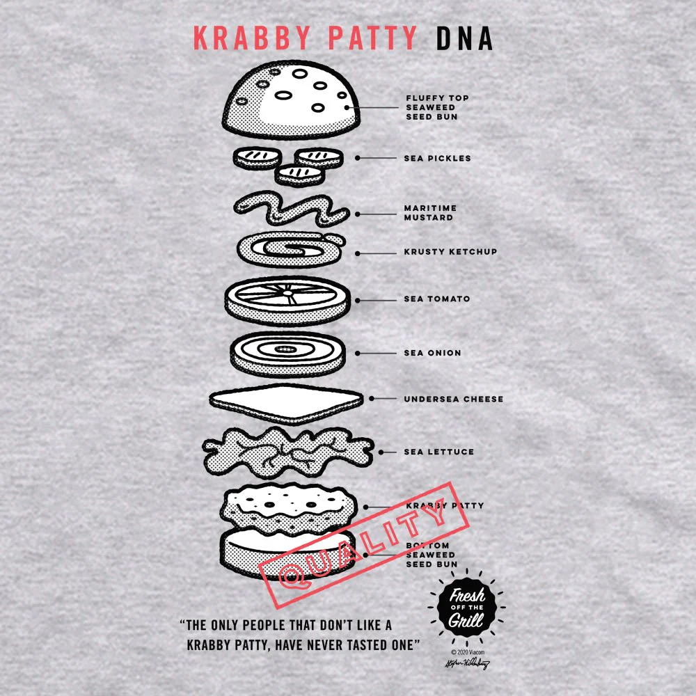 SpongeBob SquarePants The Krusty Krab DNA Adult Short Sleeve T-Shirt - Image 2