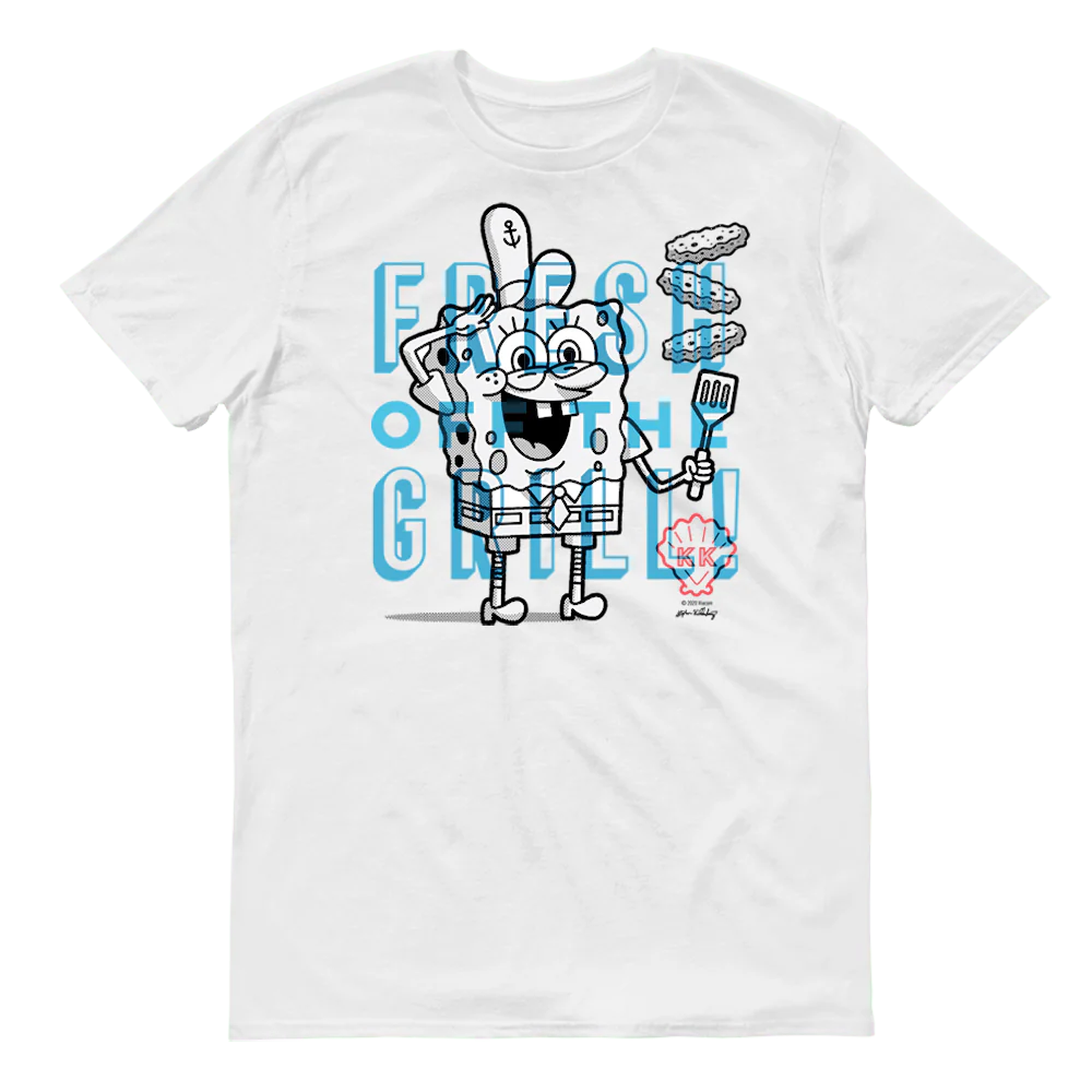 SpongeBob SquarePants The Krusty Krab SpongeBob Fresh Off the Grill Adult Short Sleeve T-Shirt - Image 4