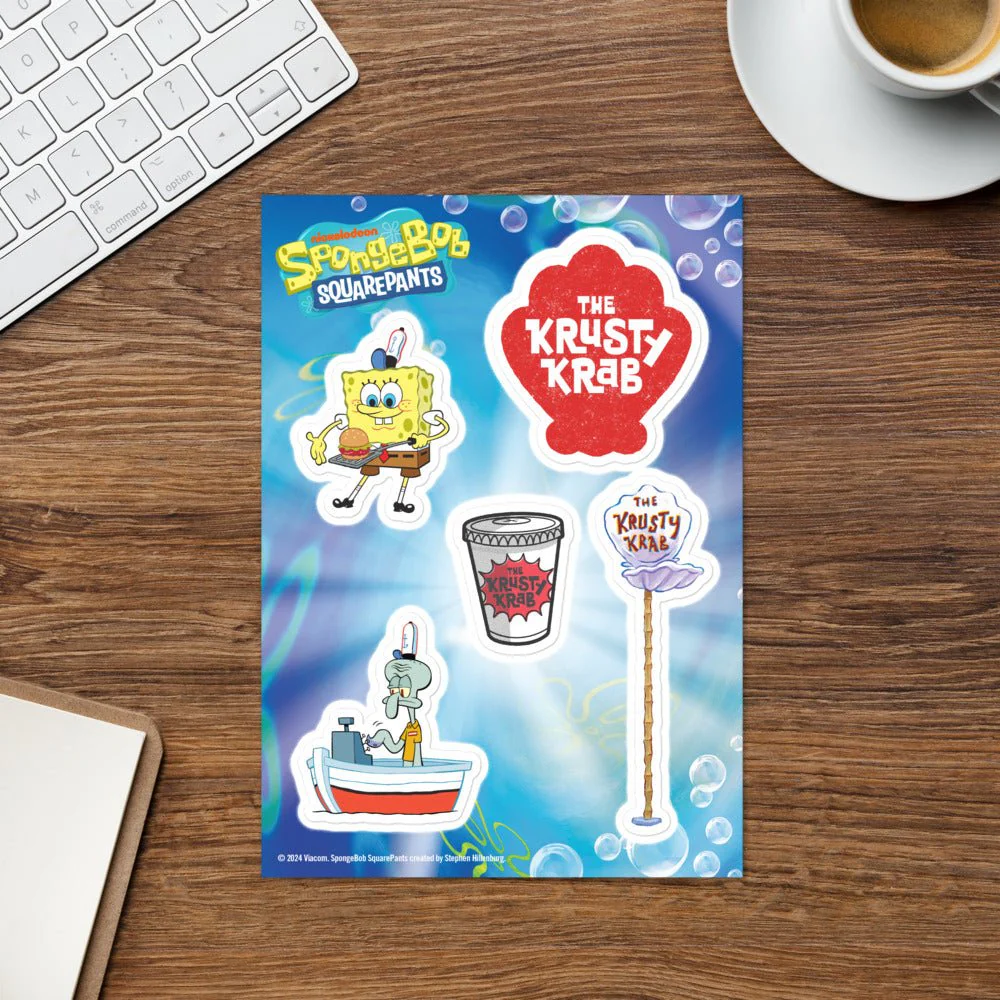 SpongeBob SquarePants The Krusty Krabs Sticker Sheet - Image 2