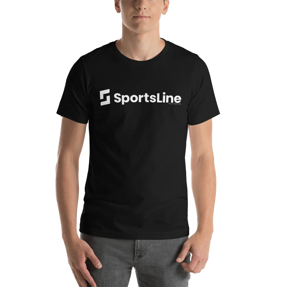 Sportsline Logo White Adult Short Sleeve T-Shirt - Image 2