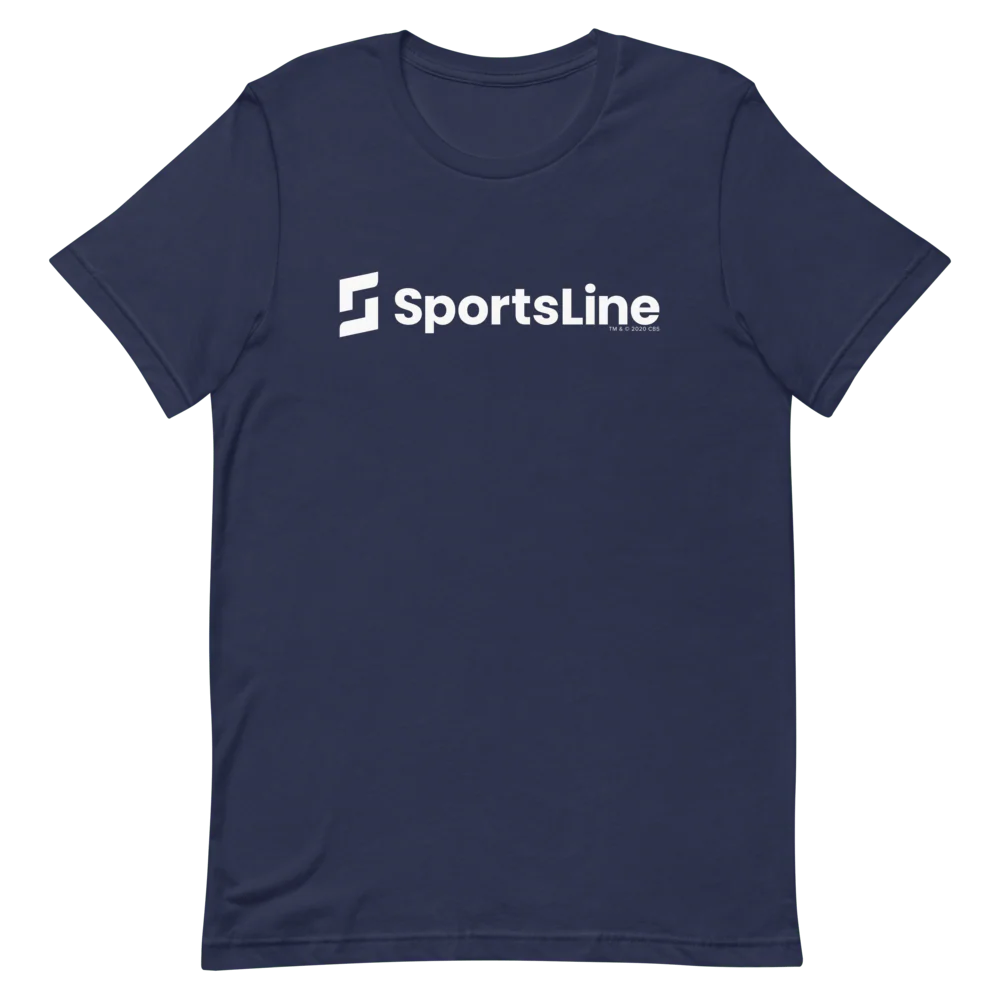Sportsline Logo White Adult Short Sleeve T-Shirt - Image 5