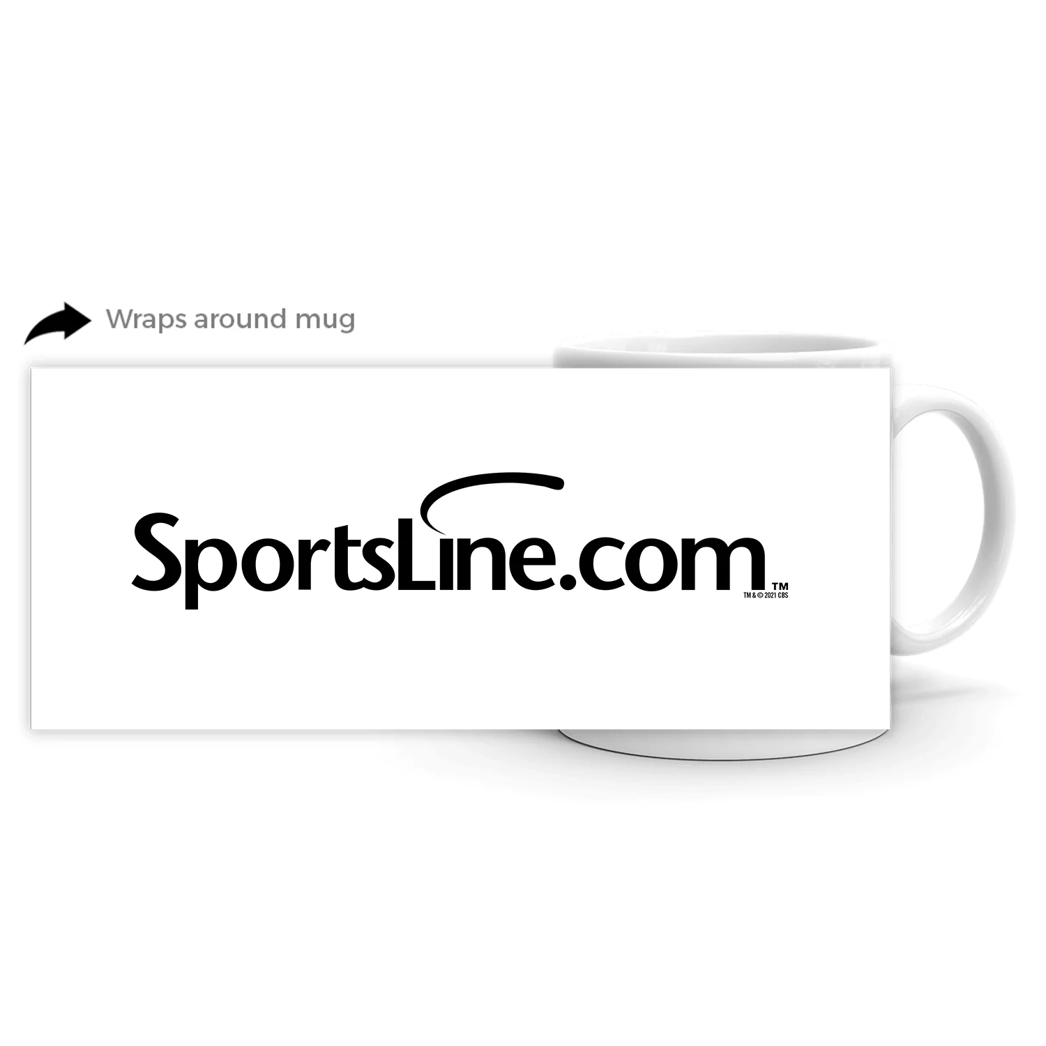 SportsLine Logo White Mug