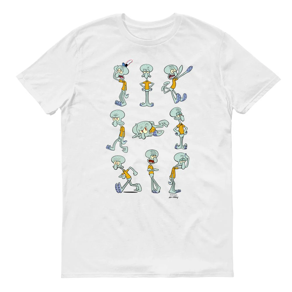 Squidward Feelin' Moody Short Sleeve T-Shirt - Image 3