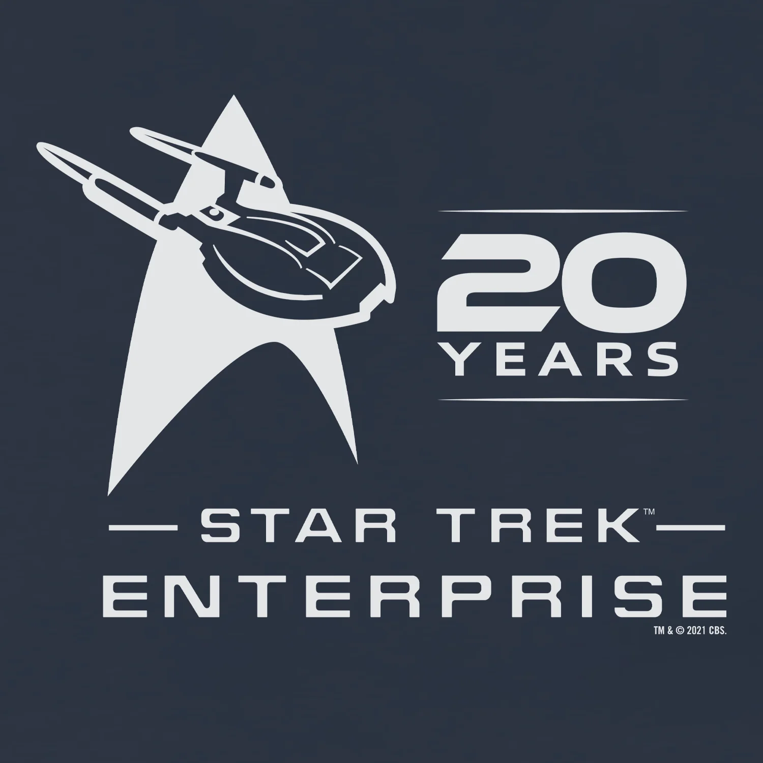 Star Trek: Enterprise 20th Anniversary Adult Short Sleeve T-Shirt - Image 2