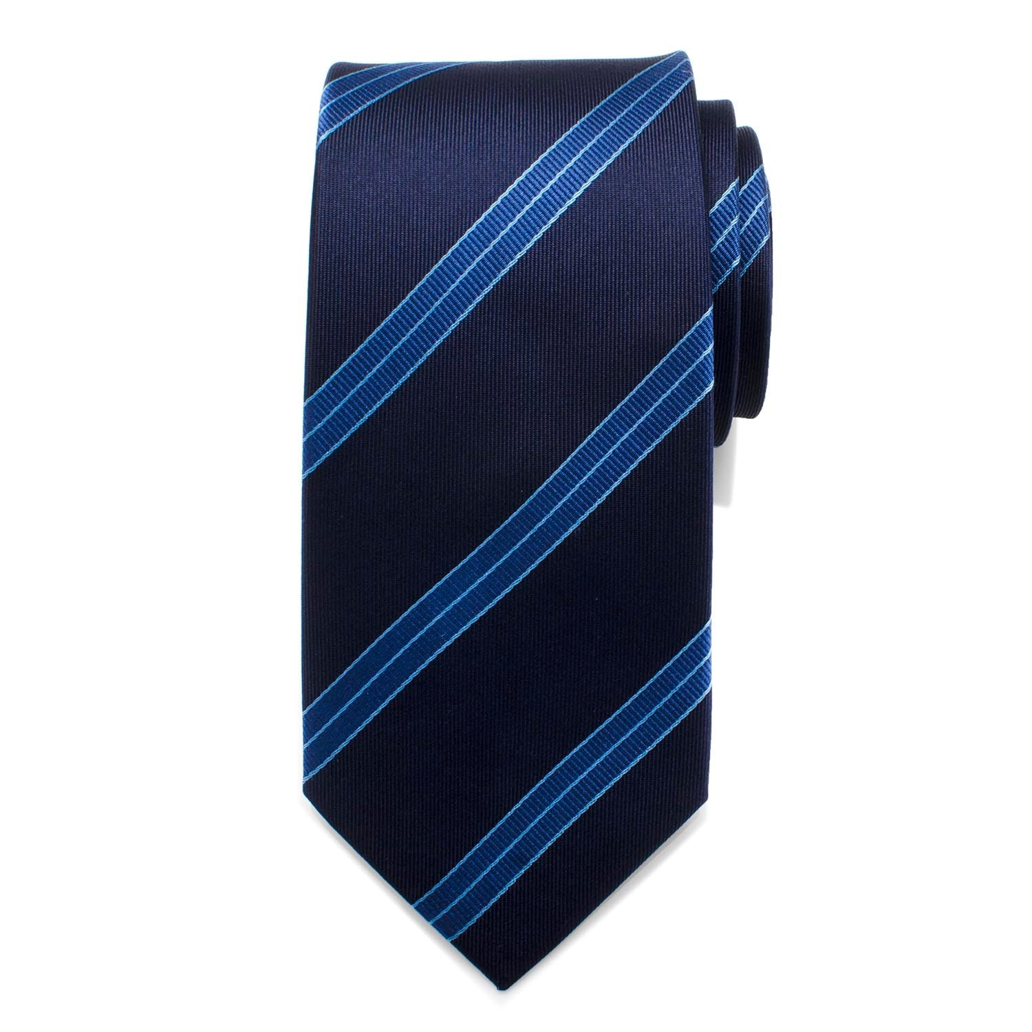 Star Trek Enterprise Flight Blue Stripe Men's Tie - Image 3