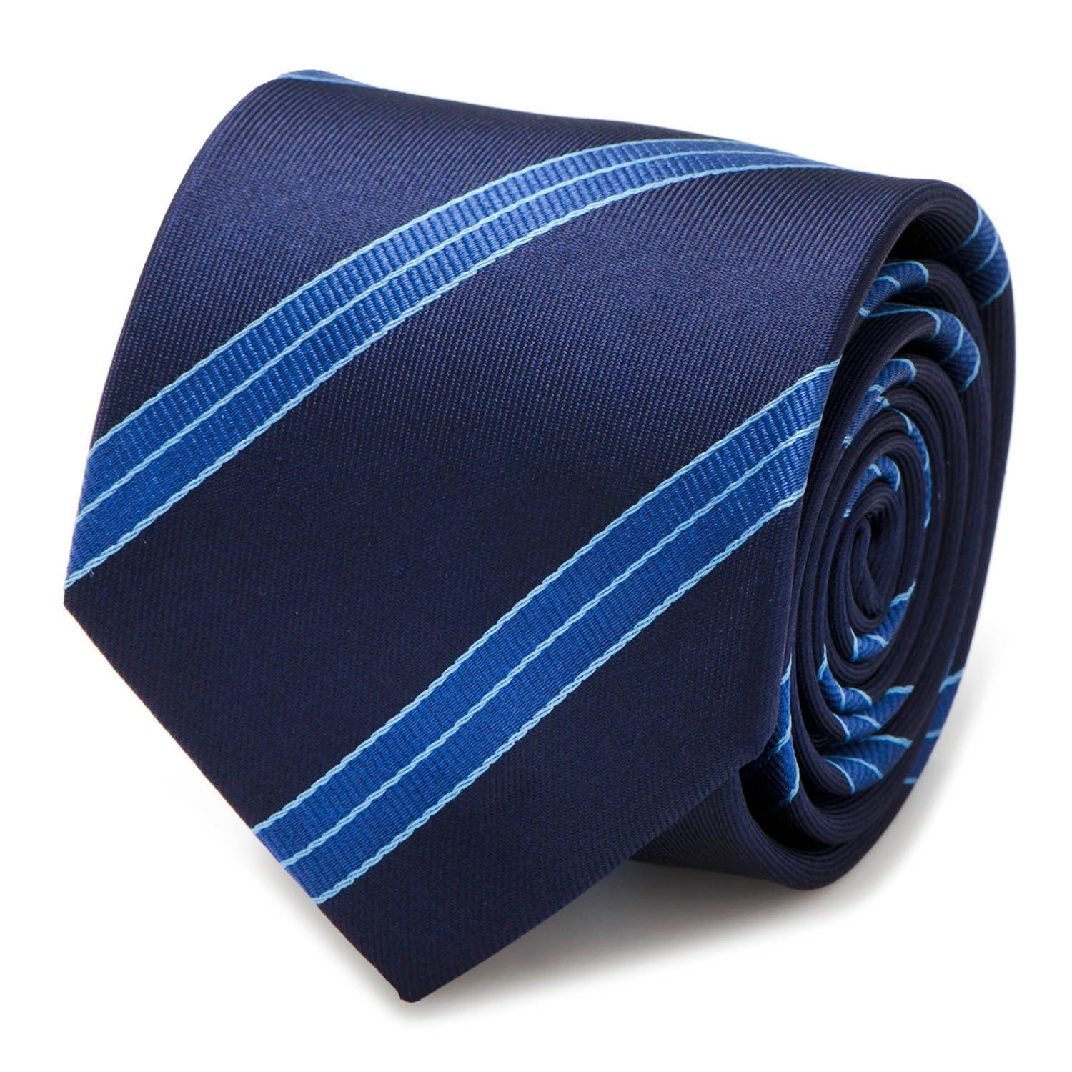 Star Trek Enterprise Flight Blue Stripe Men's Tie - Image 5