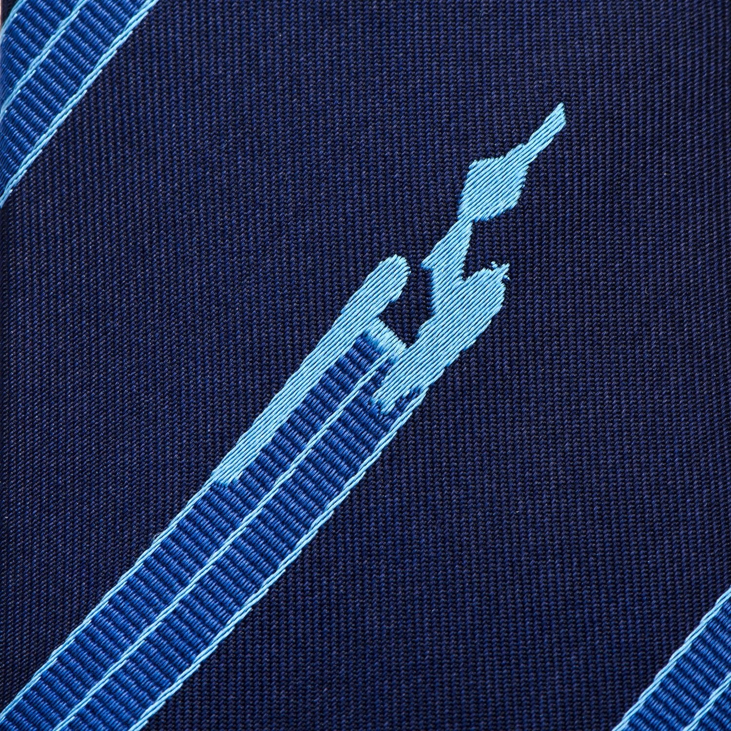 Star Trek Enterprise Flight Blue Stripe Men's Tie - Image 7