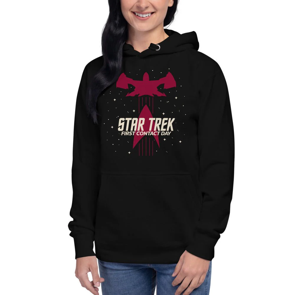 Star Trek: First Contact Day T'Plana-Hath Ship Unisex Hoodie - Image 2