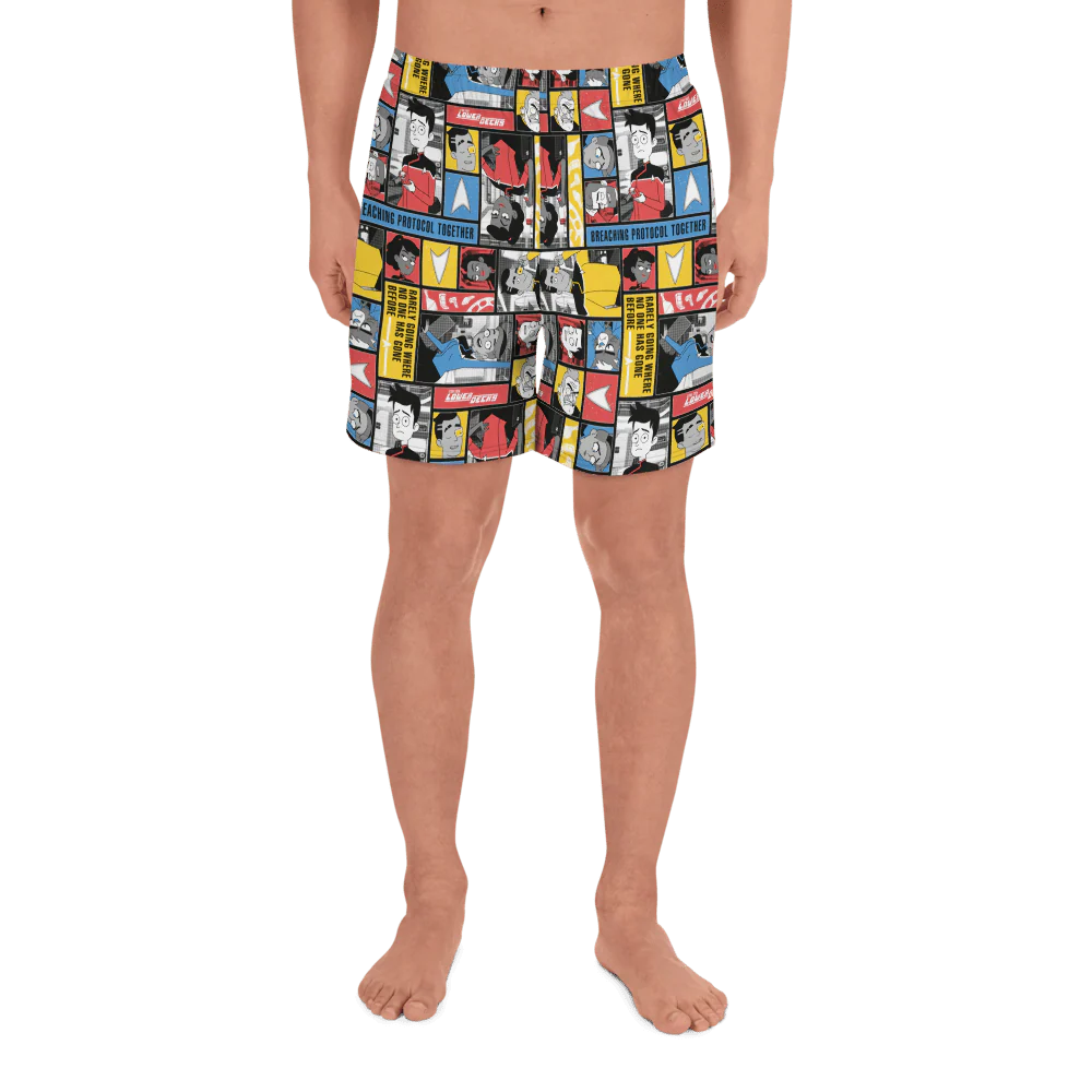 Star Trek: Lower Decks Blocks Pattern Athletic Shorts - Image 2