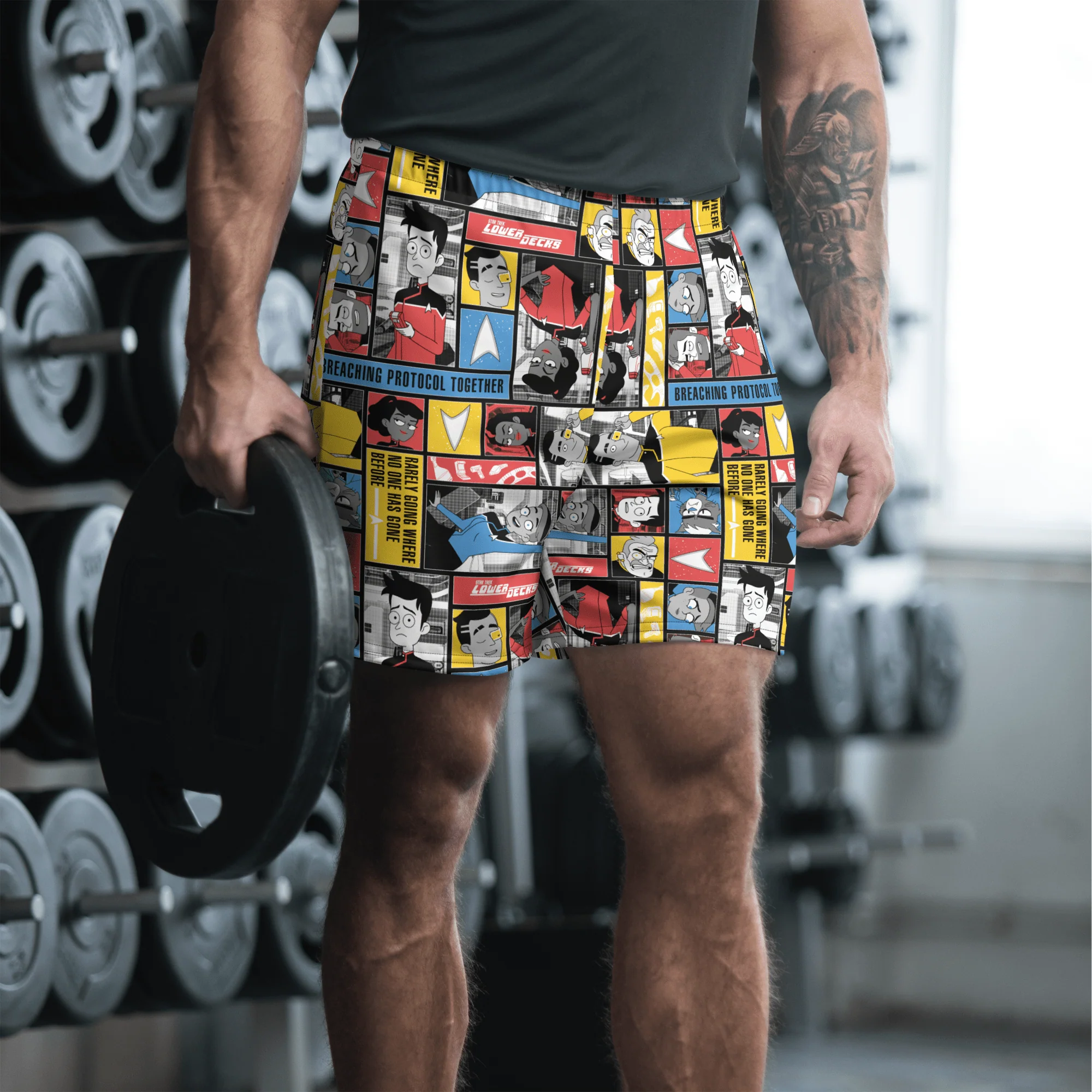 Star Trek: Lower Decks Blocks Pattern Athletic Shorts - Image 3